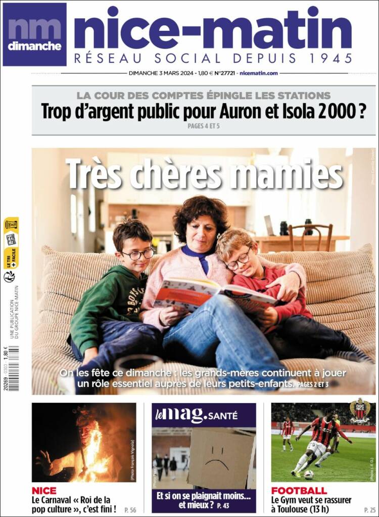Portada de Nice-Matin (Francia)