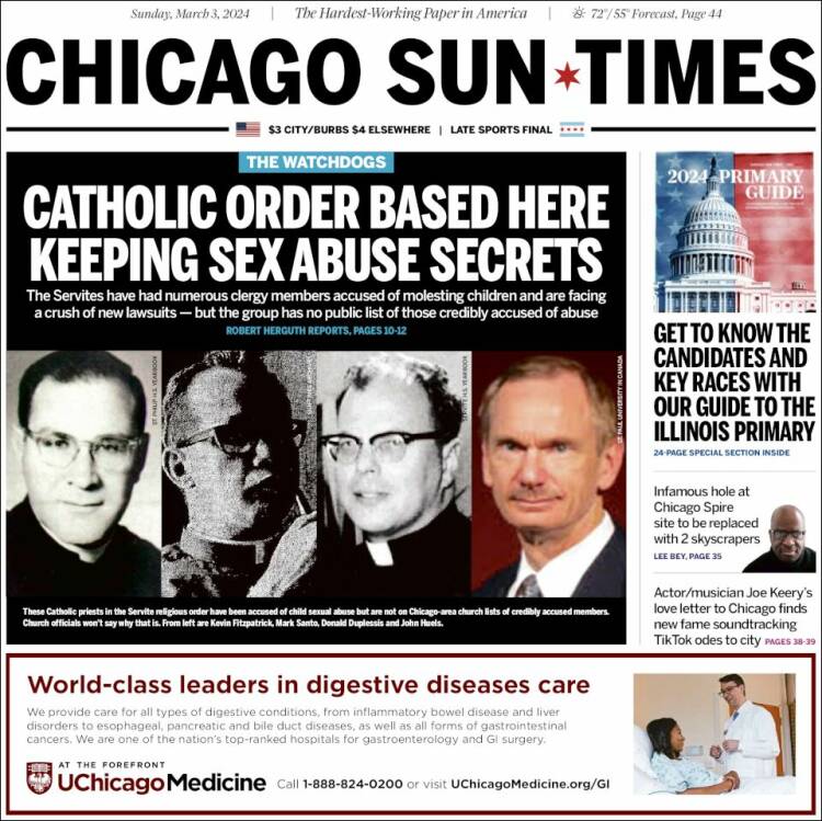 Portada de Chicago Sun-Times (USA)
