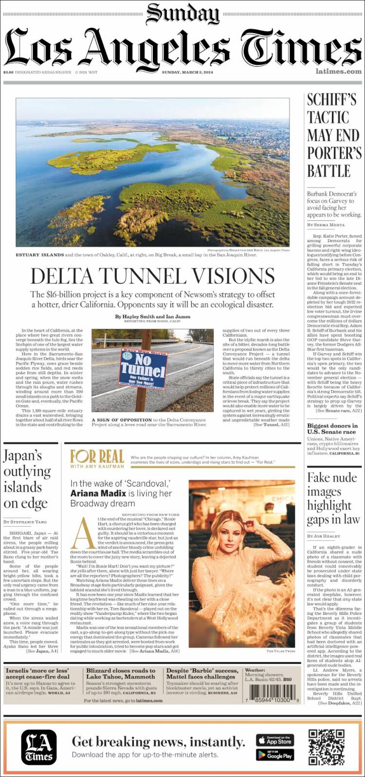 Portada de Los Angeles Times (USA)
