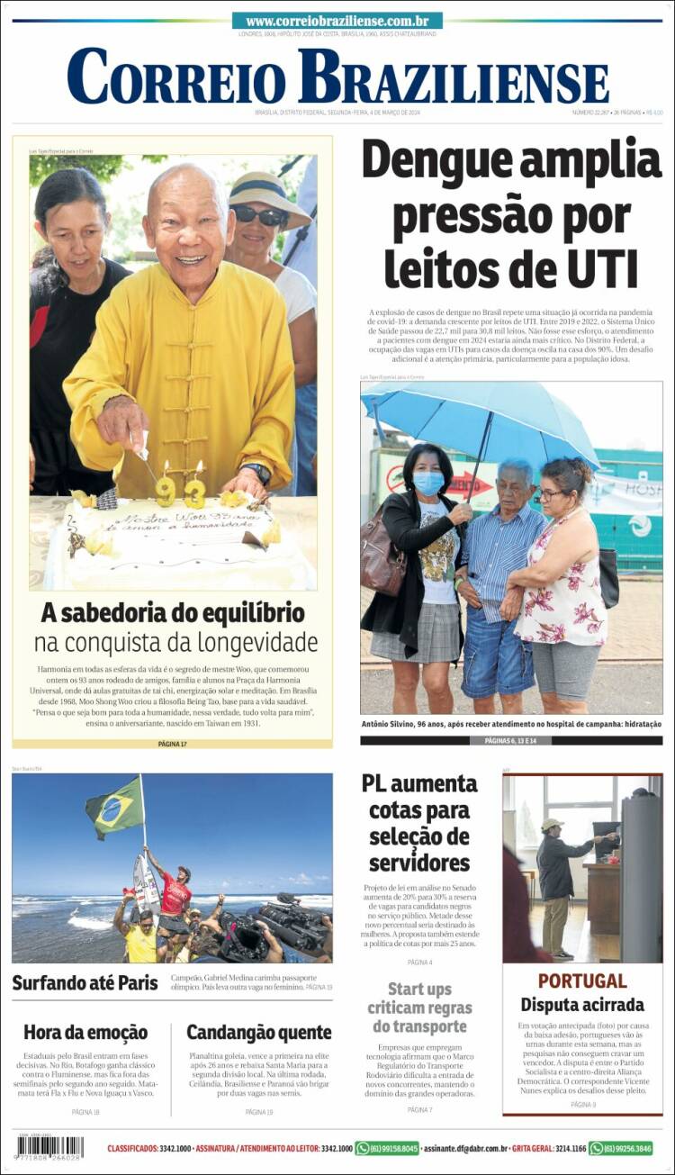 Portada de Correio Braziliense (Brasil)