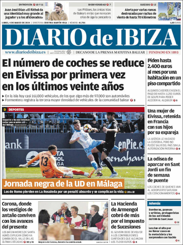 Portada de Diario de Ibiza (Espa&ntilde;a)