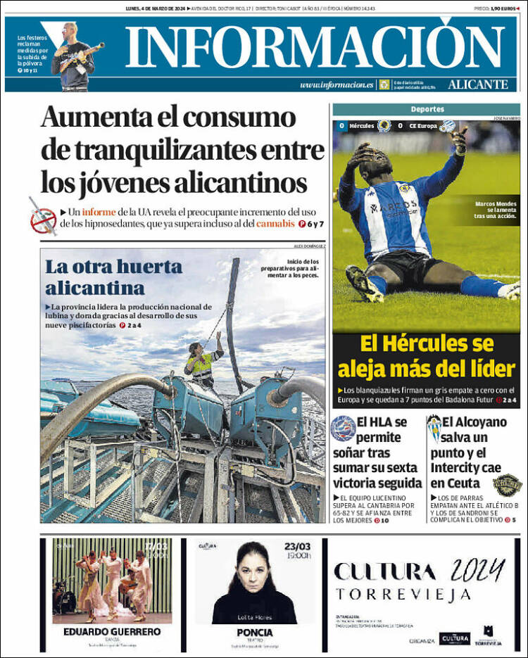 Portada de Diario Información (Espa&ntilde;a)