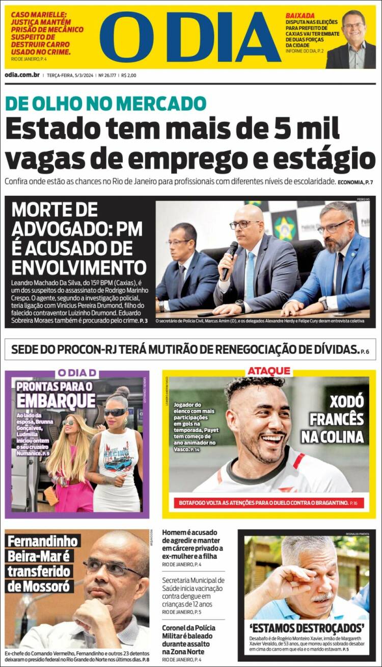 Portada de O Dia (Brasil)