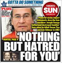 Portada de The Toronto Sun (Canadá)