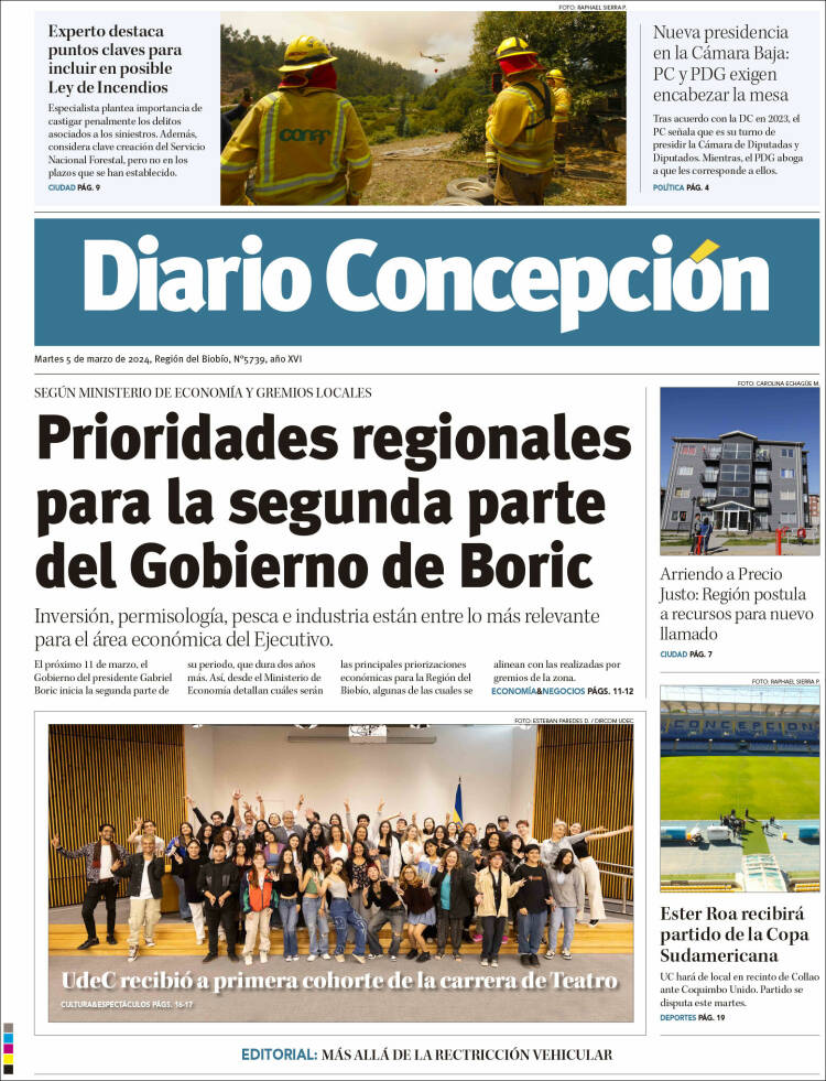 Portada de Diario de Concepción (Chile)