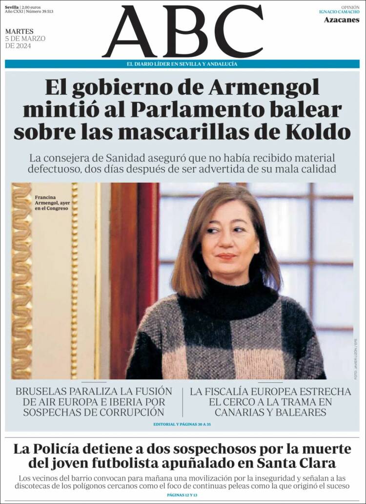 Portada de ABC - Sevilla (España)