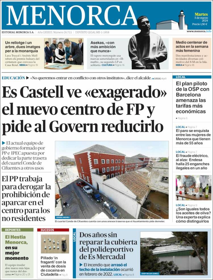 Portada de Menorca - Diario Insular (España)
