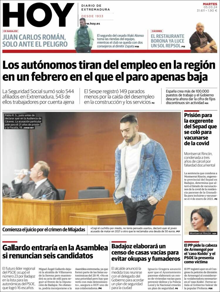 Portada de Hoy - Badajoz (España)