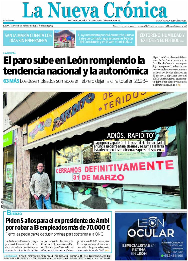 Portada de La Nueva Crónica (España)