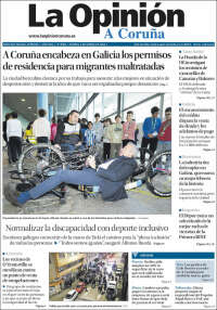 Portada de La Opinión de A Coruña (España)