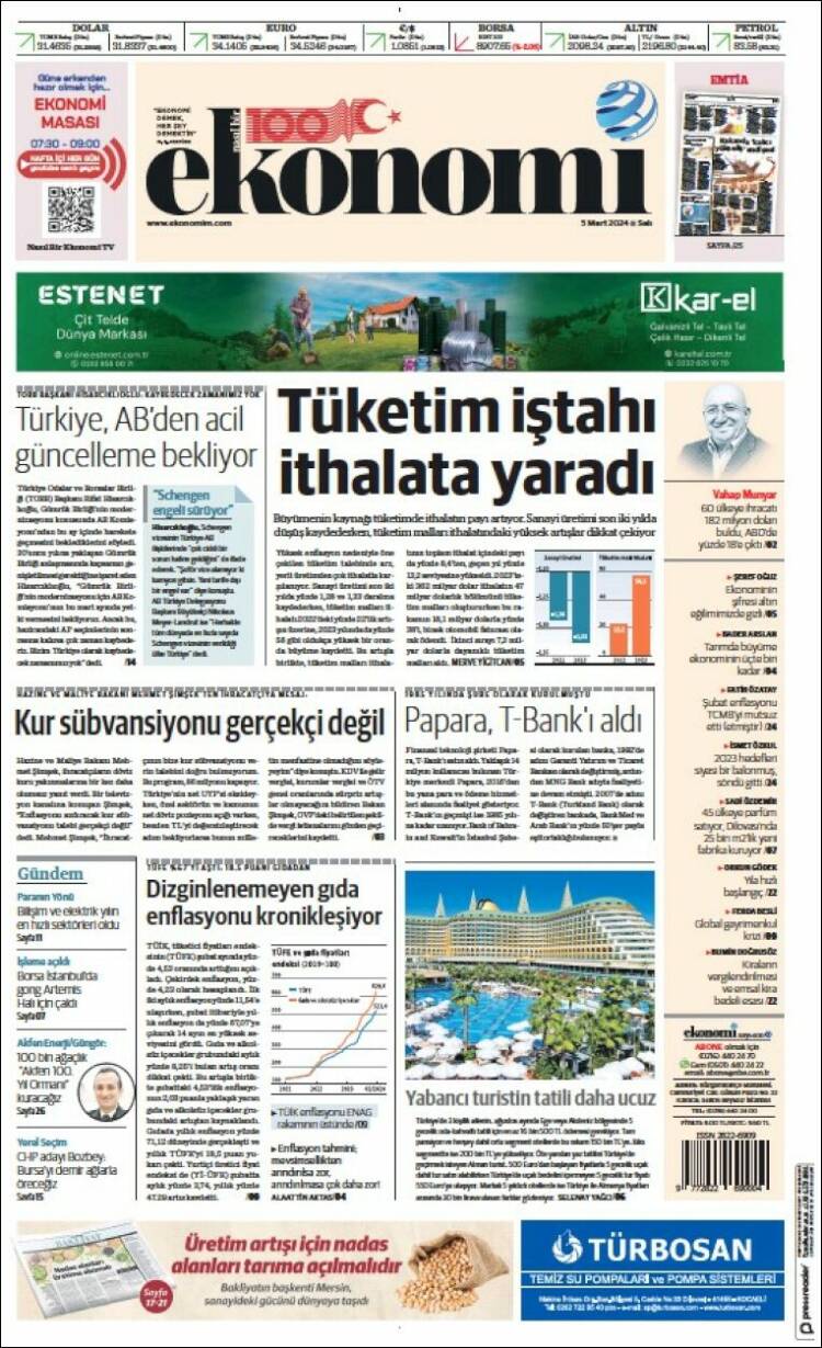 Portada de Dünya (Turqu&iacute;a)