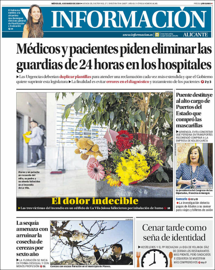 Portada de Diario Información (España)