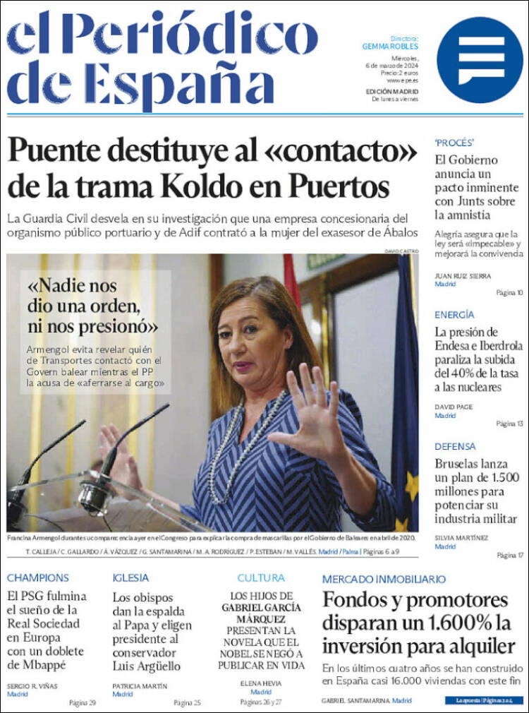 Portadas de periodicos de españa