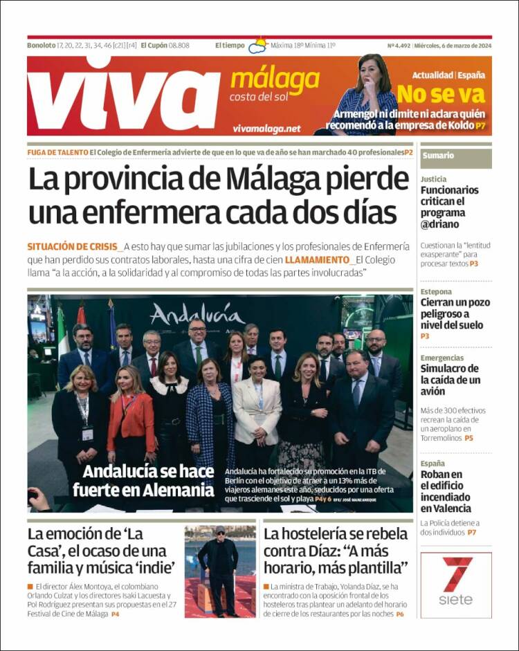 Portada de Viva Málaga (España)