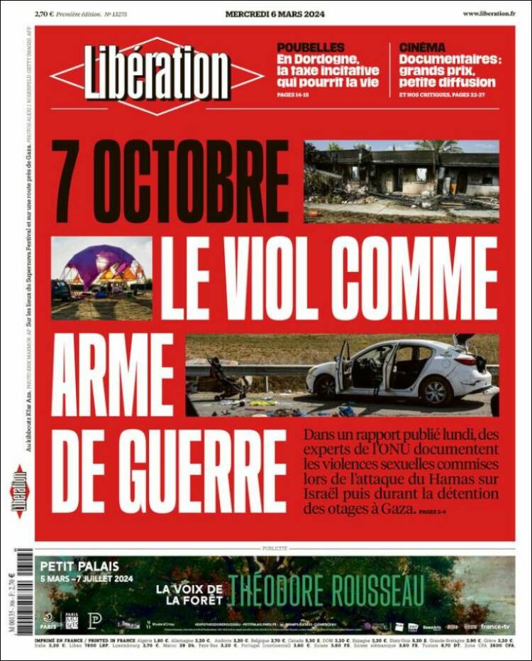 Portada de Libération (Francia)