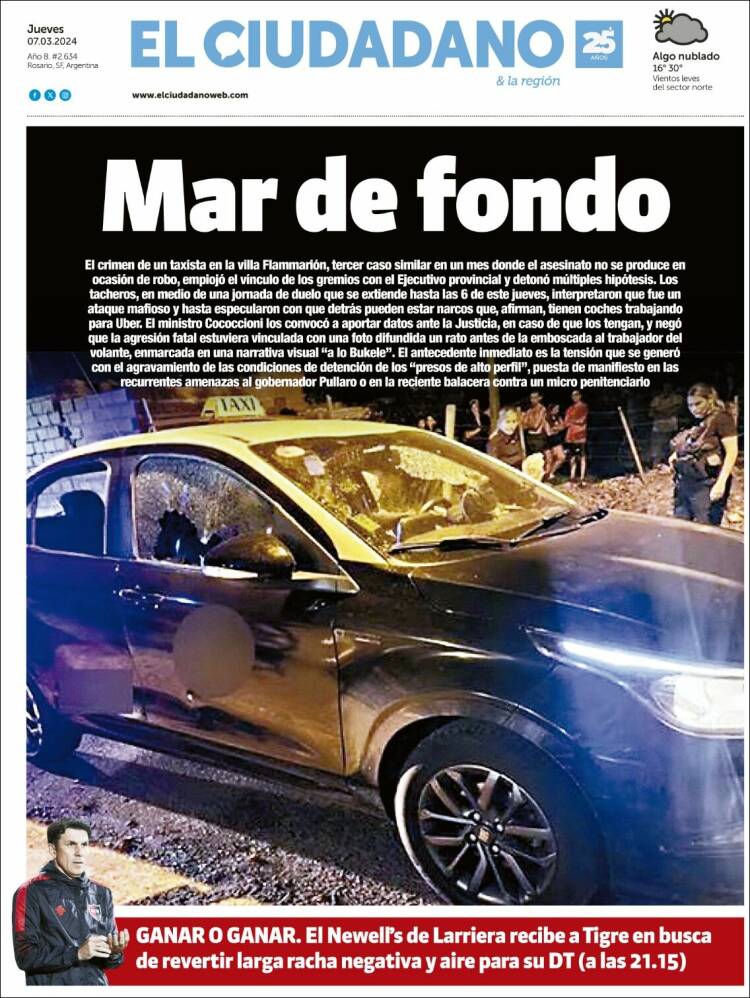 Portada de Diario El Ciudadano (Argentina)