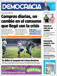 Portada de Diario Democracia (Argentine)