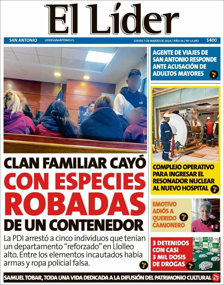 Portada de Lider de San Antonio (Chile)