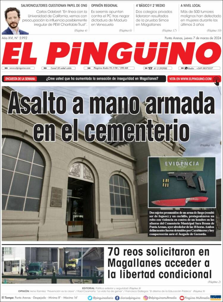 Portada de El Pingüino (Chile)