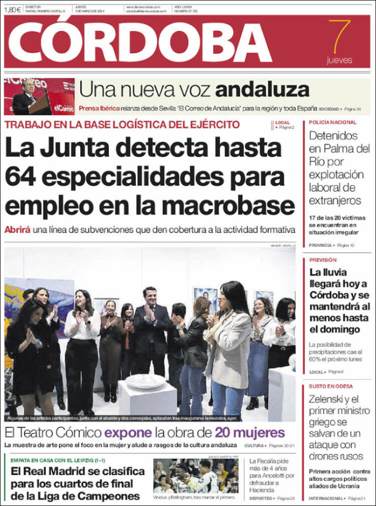 Portada de Diario de Córdoba (España)