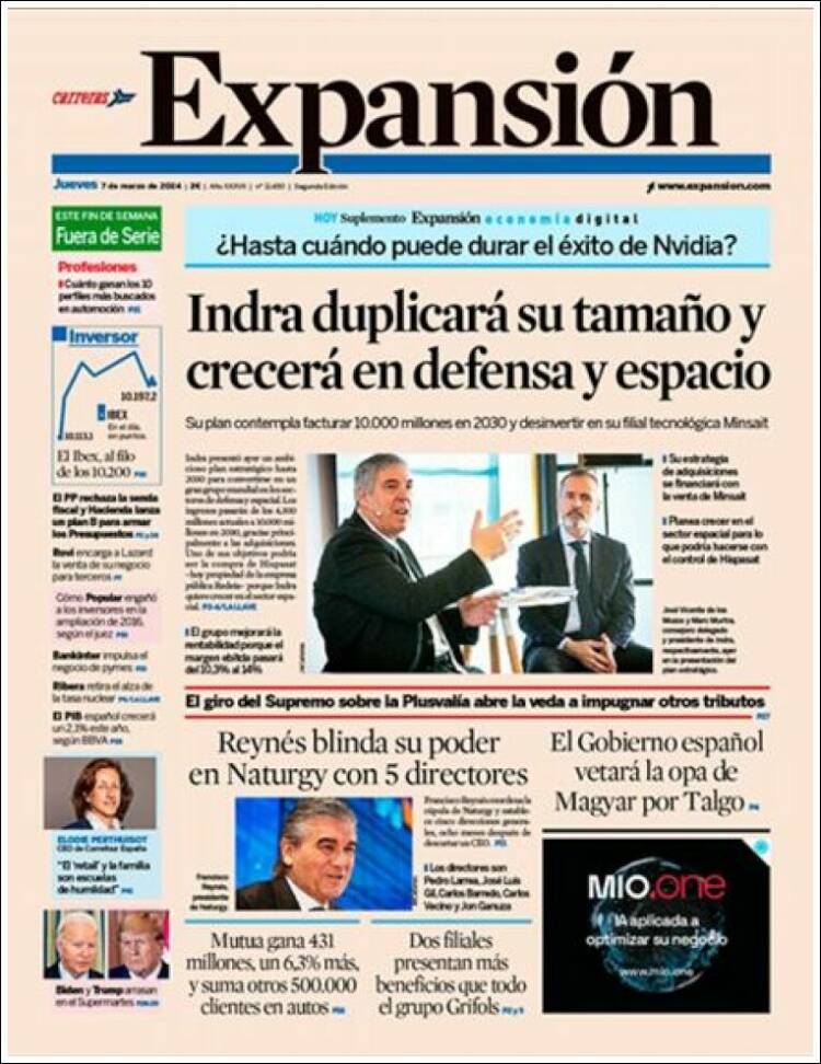 Portada de Expansión (Espa&ntilde;a)