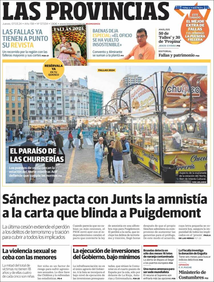 Portada de Las Provincias (España)