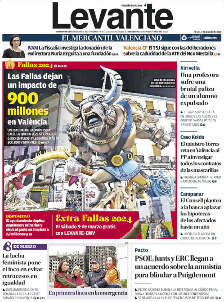 Portada de Levante (España)