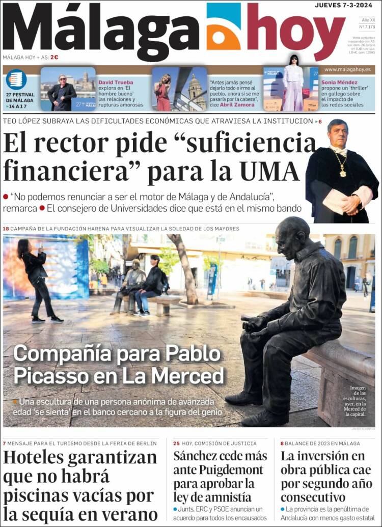 Portada de Málaga Hoy (España)