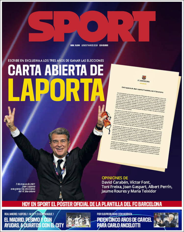 Portada de Sport (España)