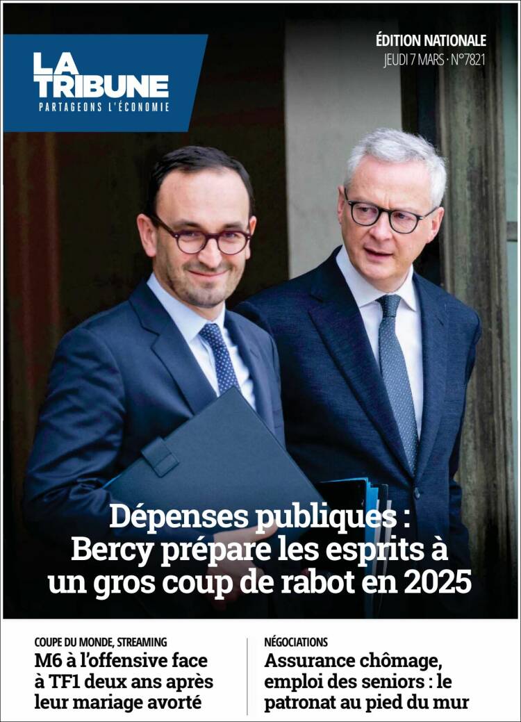 Portada de La Tribune (Francia)