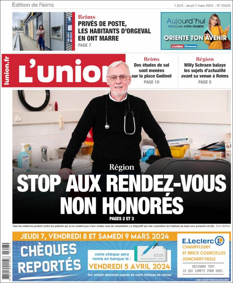 Portada de L'Union (Francia)