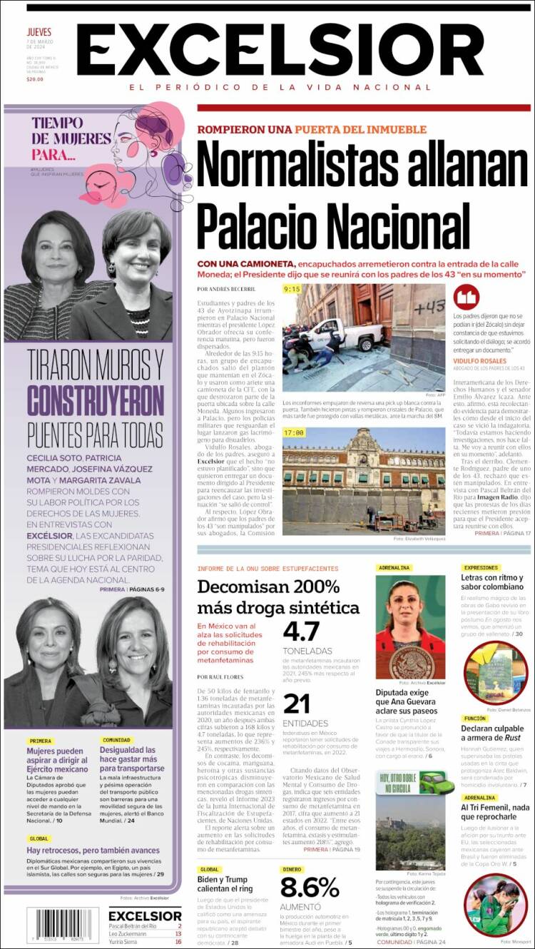 Portada de Excelsior (México)