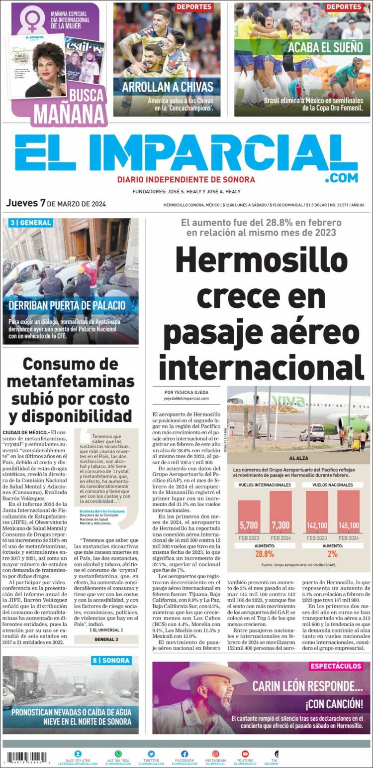 Portada de El Imparcial (México)