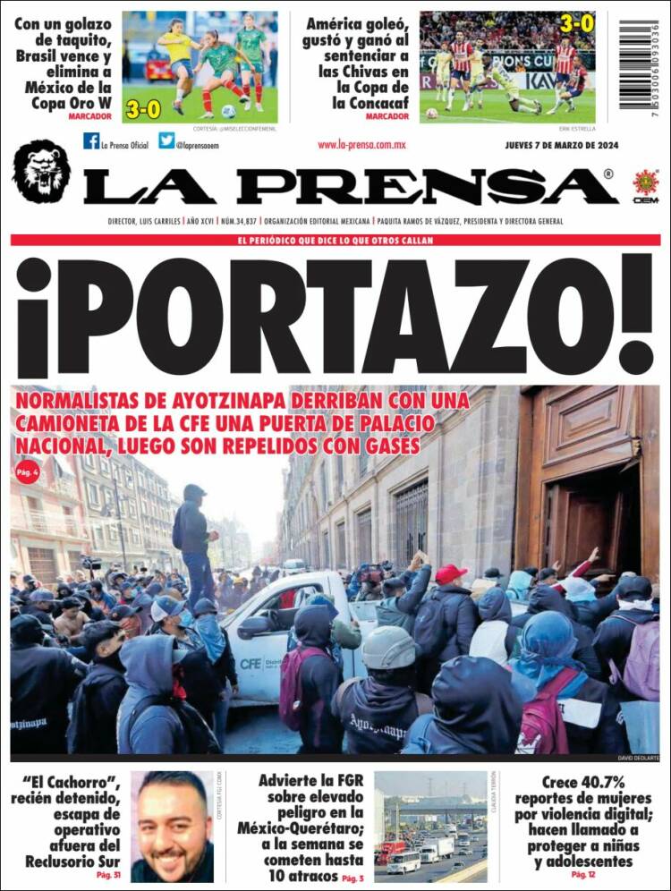 Portada de La Prensa (México)