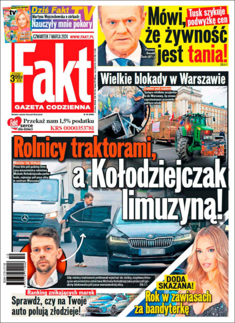 Portada de Fakt (Polonia)
