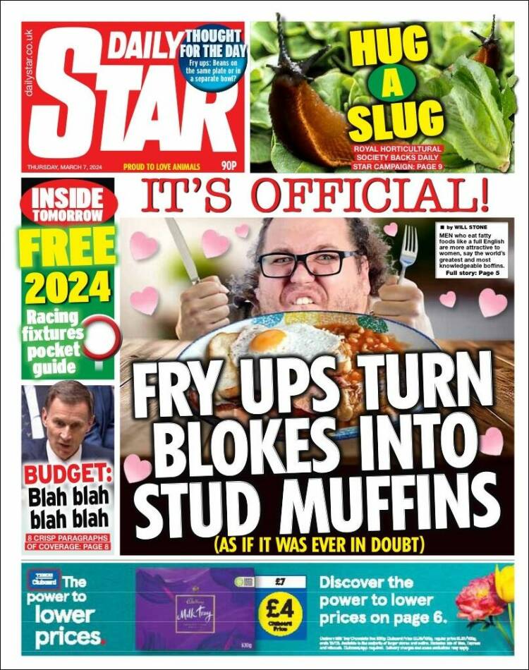 Portada de Daily Star (Reino Unido)