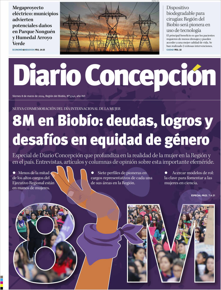 Portada de Diario de Concepción (Chile)