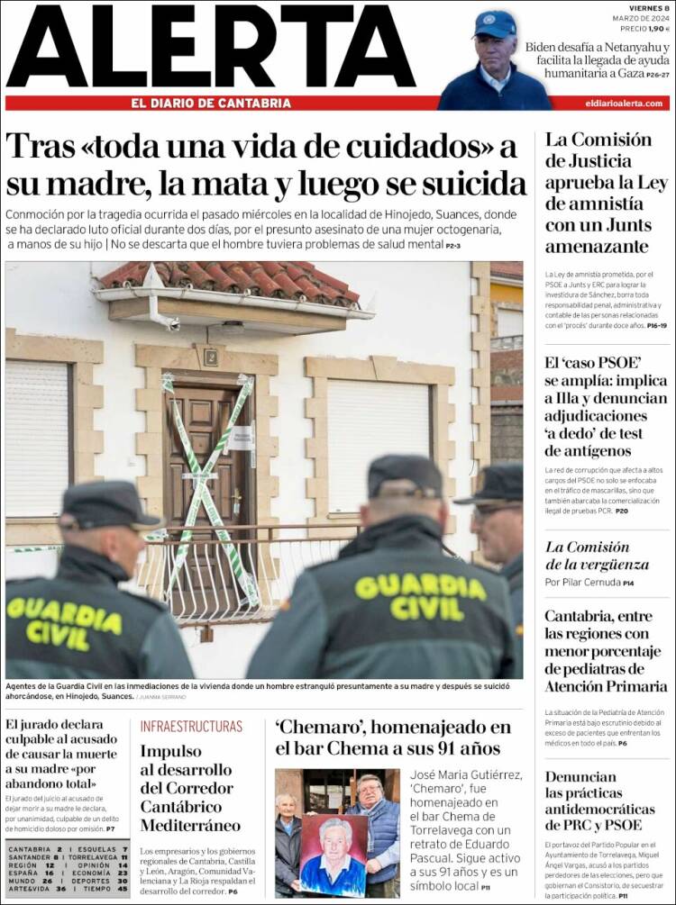 Portada de Alerta - El Diario de Cantabria (España)