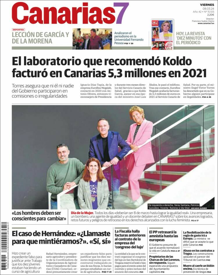 Portada de Canarias 7 (España)