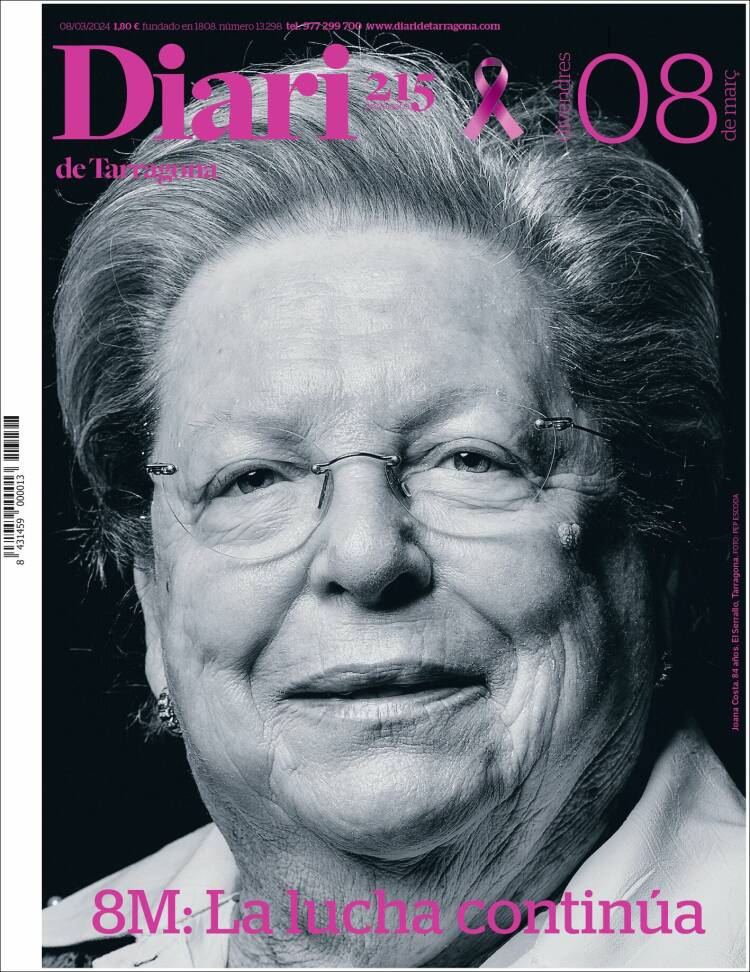 Portada de Diari de Tarragona (España)