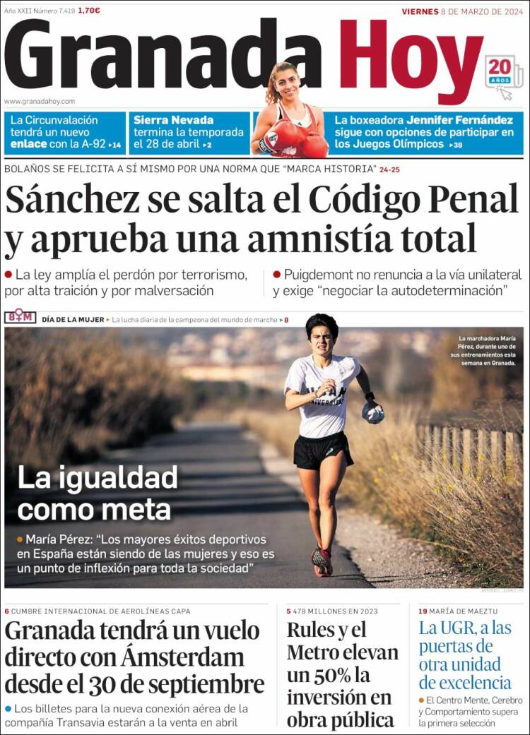 Portada de Granada Hoy (España)