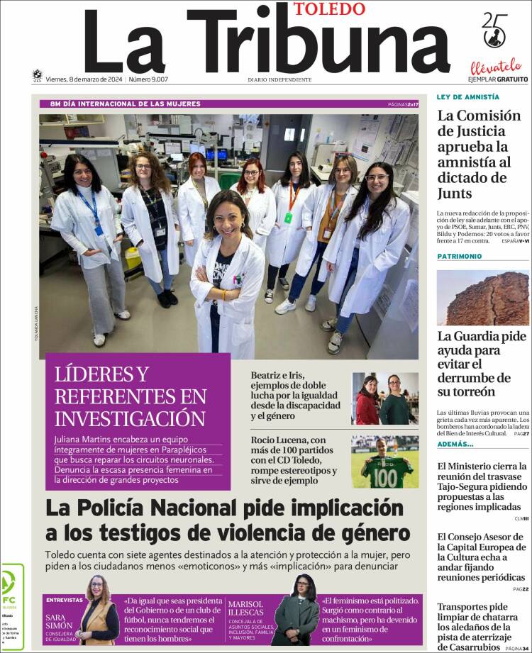 Portada de La Tribuna de Toledo (España)