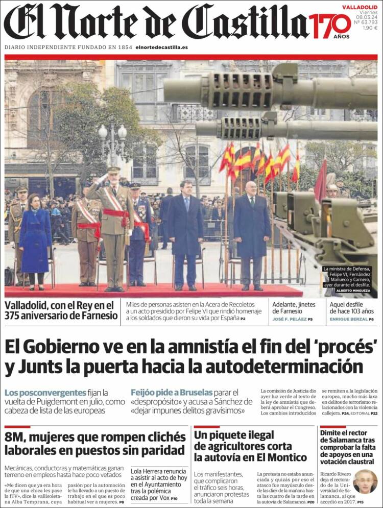 Portada de Norte de Castilla - Valladolid (España)