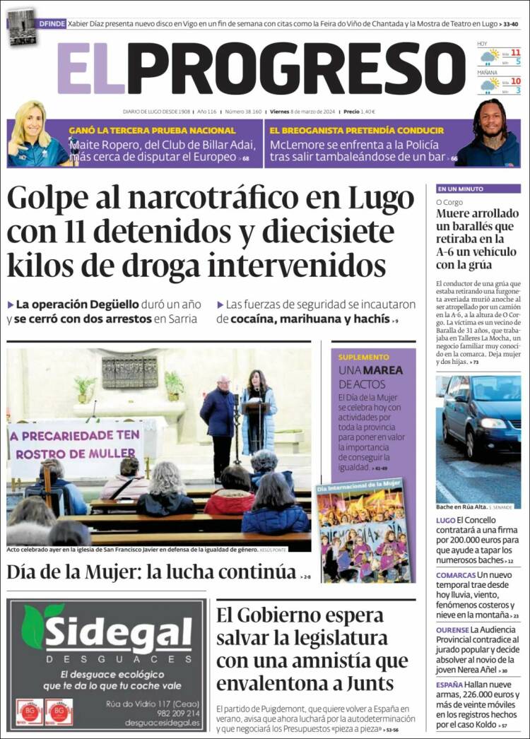 Portada de El Progreso (España)