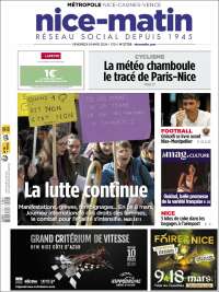 Portada de Nice-Matin (Francia)