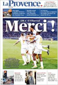 Portada de La Provence (Francia)