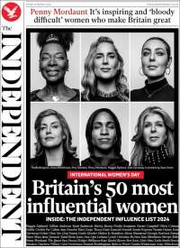 Portada de The Independent (United Kingdom)