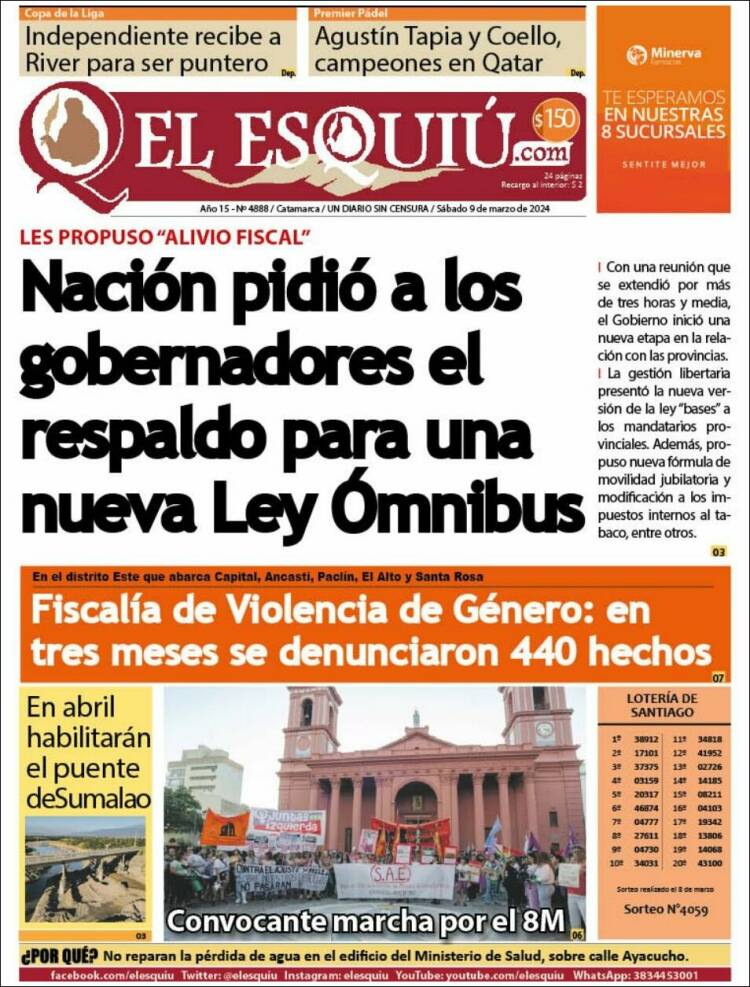 Portada de El Esquiu (Argentina)