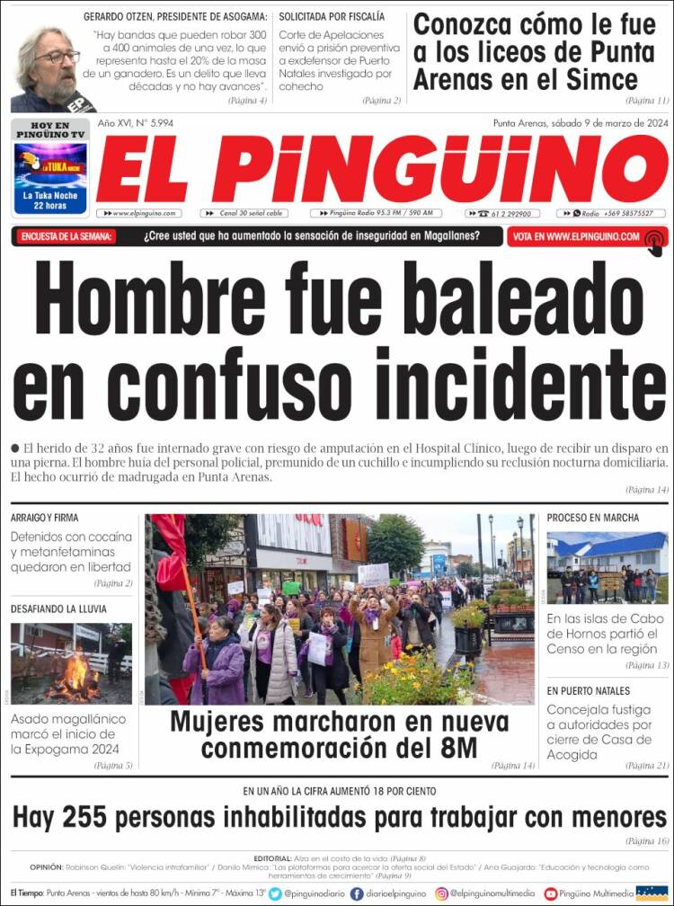 Portada de El Pingüino (Chile)