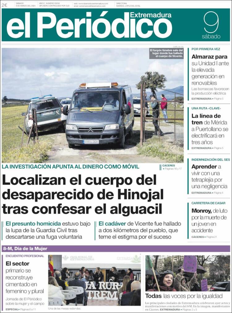 Portada de El Periódico de Extremadura (Espa&ntilde;a)